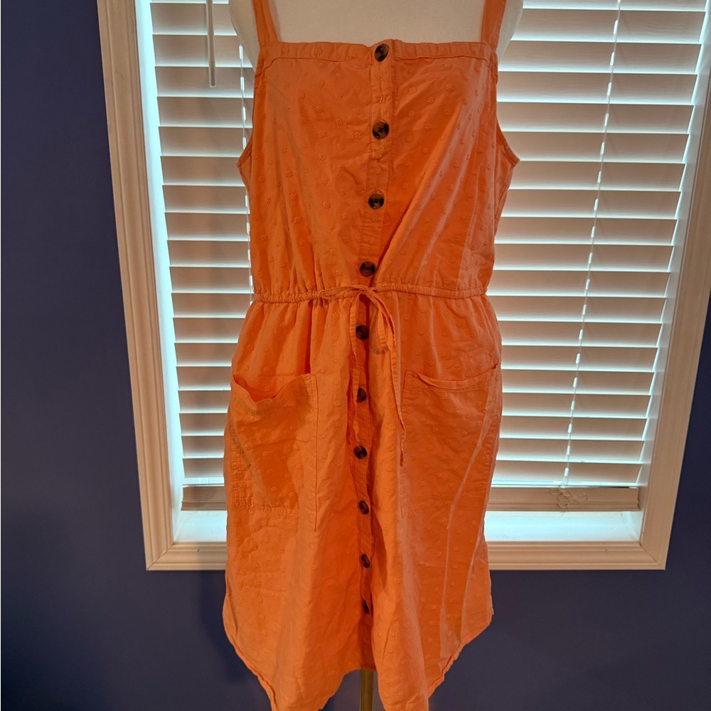 Sonoma Orange Button-Front Mini Dress